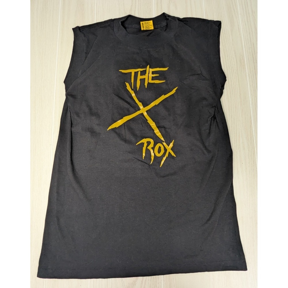 T Plus Muscle Tee LARGE Black The Rox 94 WAMX ROX Vintage USA single stitch hem